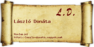 László Donáta névjegykártya